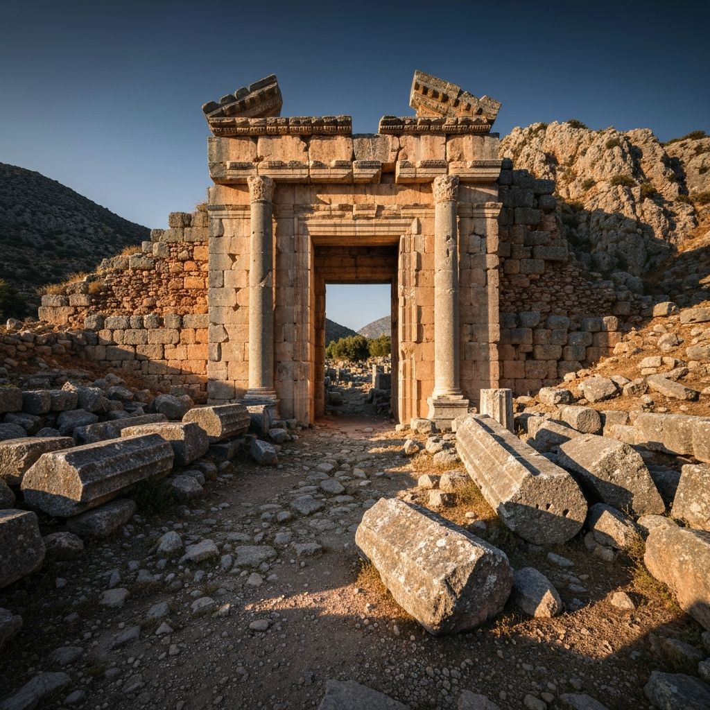 Main entrance gate ruins
