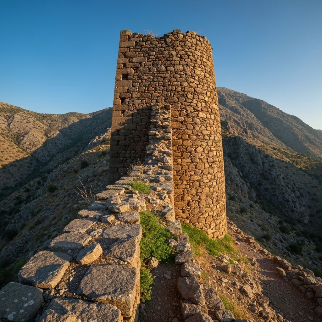 Tower remnants on the perimeter