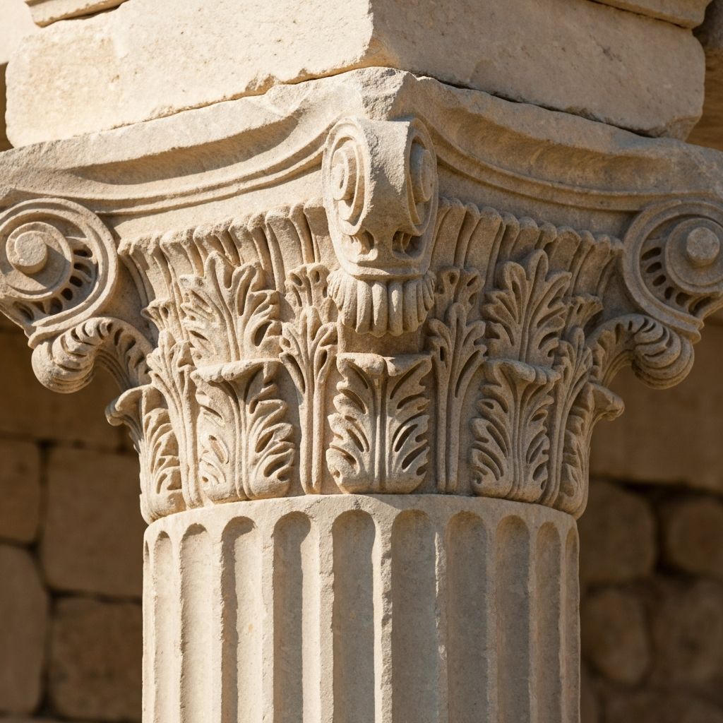 Corinthian column capital detail