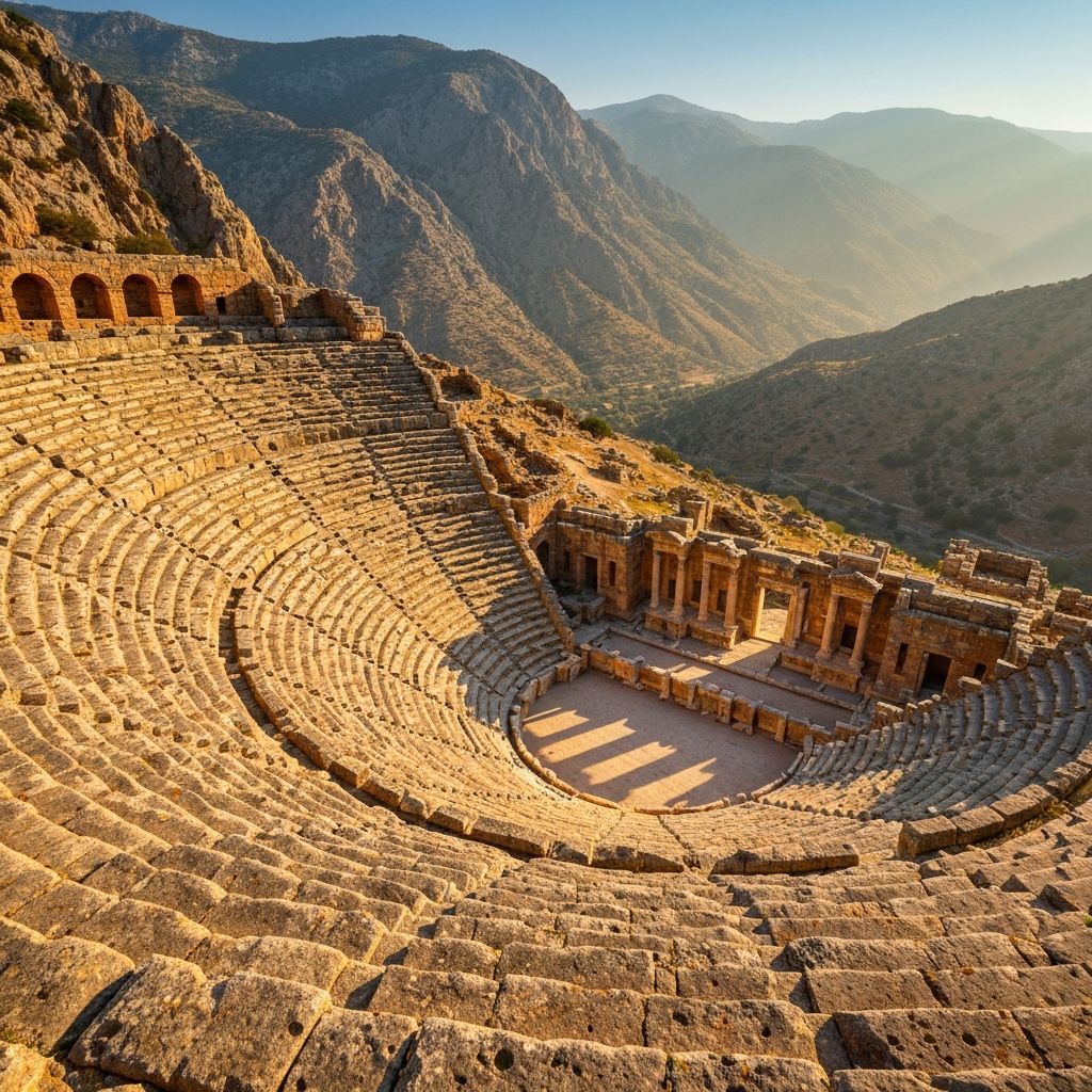 Termessos theatre panoramic view