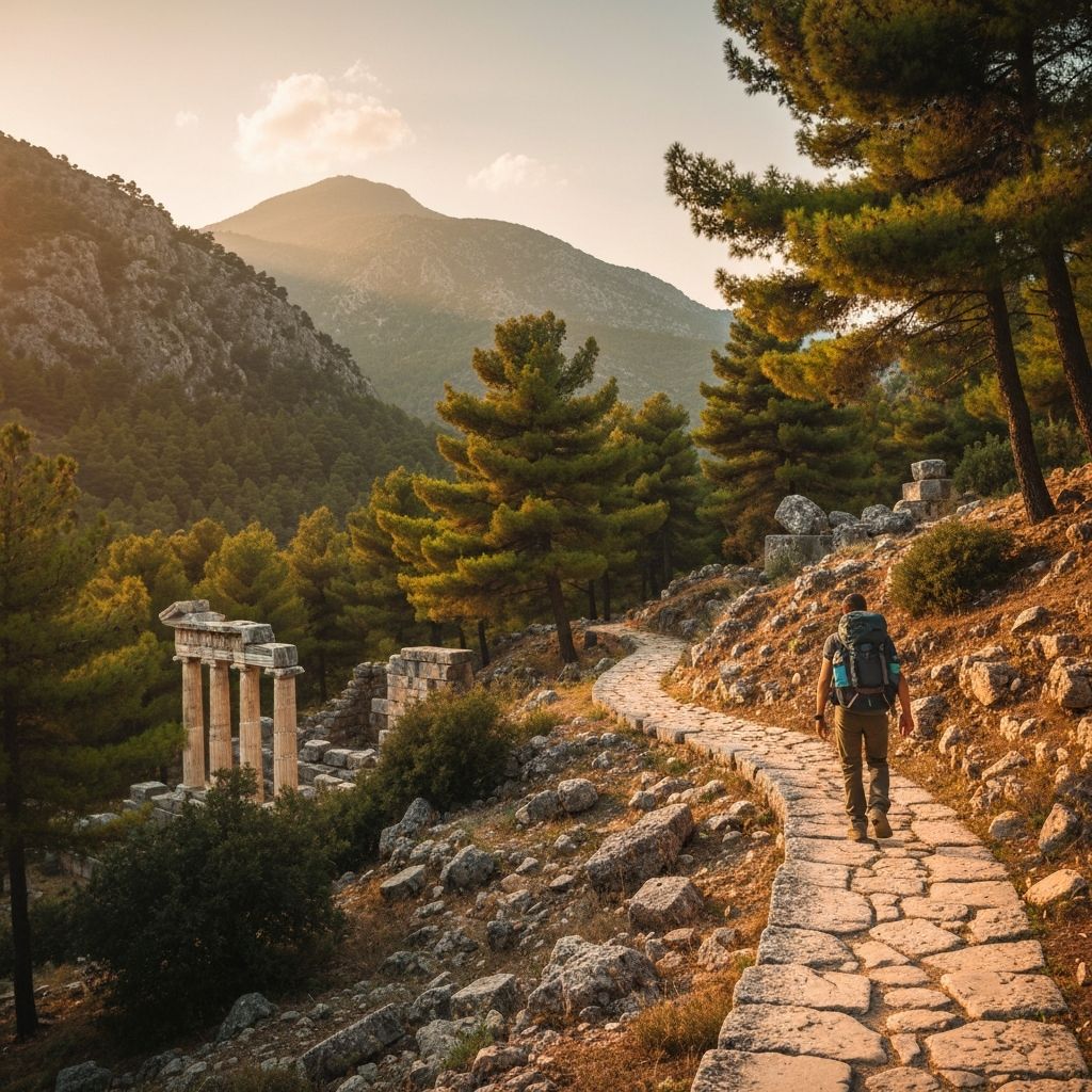 Hiking trail through Termessos ancient ruins