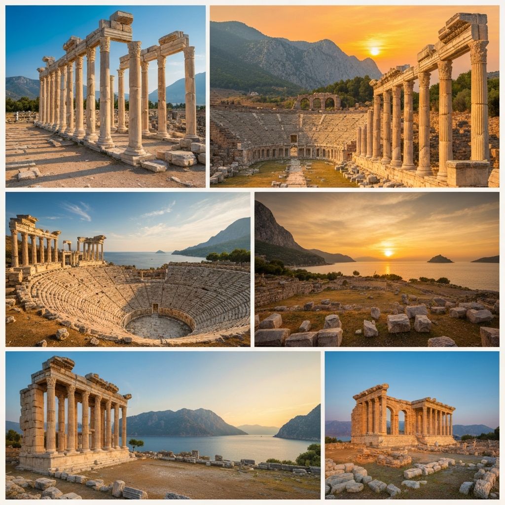 Ancient ruins across Turkey landscape